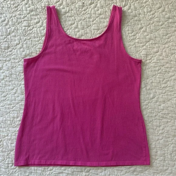 J Jill Perfect Tank Top Pink Women's Medium 34x22.5 Inch Relax Fit Cotton Blend - Picture 2 of 7
